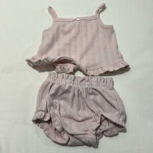 Baby gap pink 6-12 month set pointelle